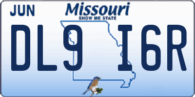 MO license plate DL9I6R