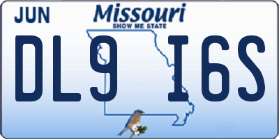 MO license plate DL9I6S