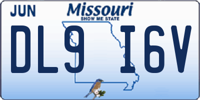 MO license plate DL9I6V