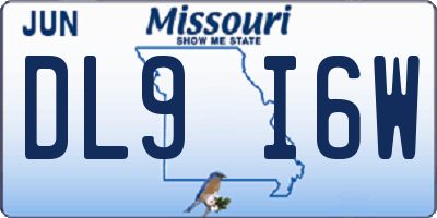 MO license plate DL9I6W