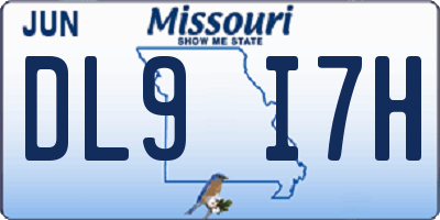 MO license plate DL9I7H