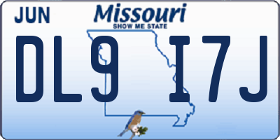 MO license plate DL9I7J