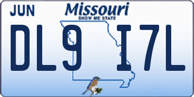 MO license plate DL9I7L