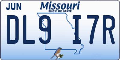 MO license plate DL9I7R