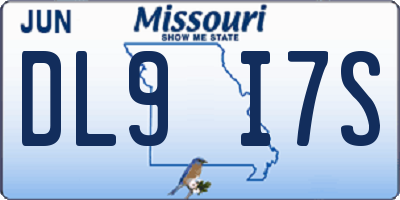MO license plate DL9I7S