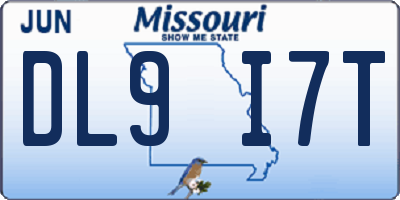 MO license plate DL9I7T