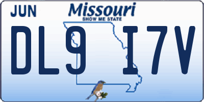 MO license plate DL9I7V