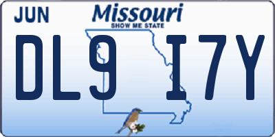 MO license plate DL9I7Y