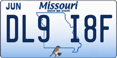 MO license plate DL9I8F