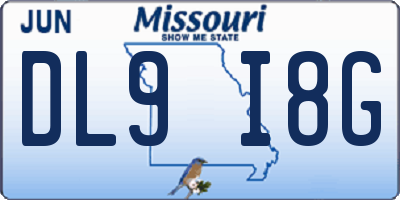 MO license plate DL9I8G