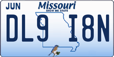 MO license plate DL9I8N