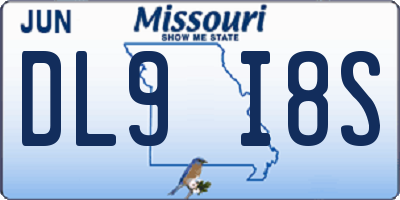 MO license plate DL9I8S