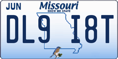 MO license plate DL9I8T