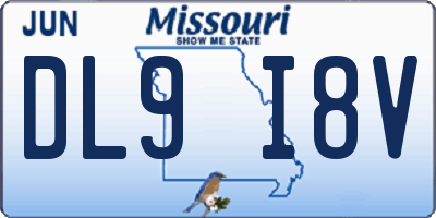 MO license plate DL9I8V