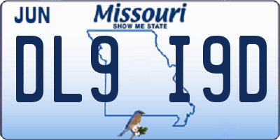 MO license plate DL9I9D
