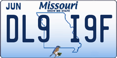 MO license plate DL9I9F