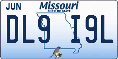 MO license plate DL9I9L