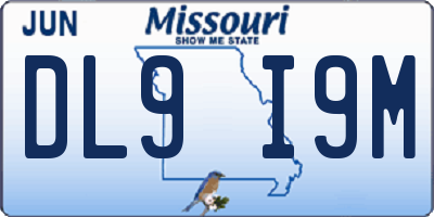 MO license plate DL9I9M