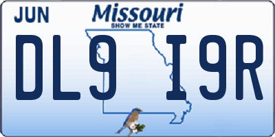 MO license plate DL9I9R