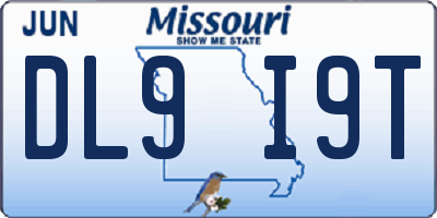 MO license plate DL9I9T