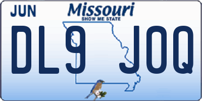 MO license plate DL9J0Q