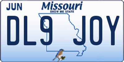 MO license plate DL9J0Y