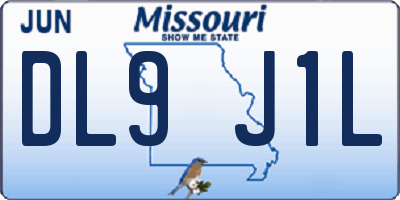MO license plate DL9J1L