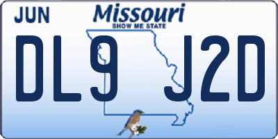 MO license plate DL9J2D