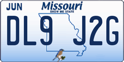 MO license plate DL9J2G