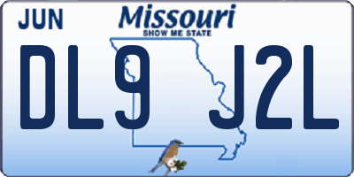 MO license plate DL9J2L