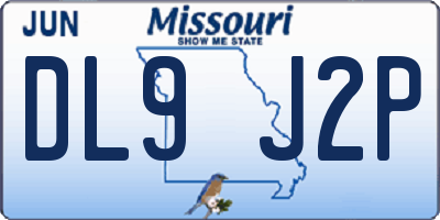 MO license plate DL9J2P