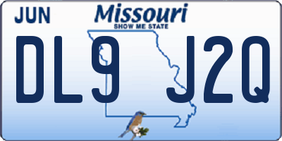MO license plate DL9J2Q