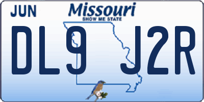 MO license plate DL9J2R