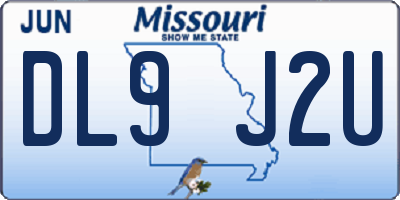MO license plate DL9J2U