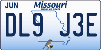 MO license plate DL9J3E
