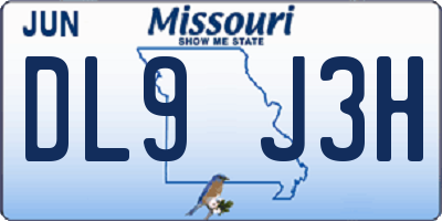 MO license plate DL9J3H