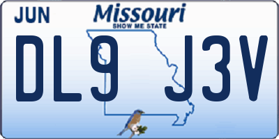MO license plate DL9J3V
