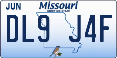 MO license plate DL9J4F