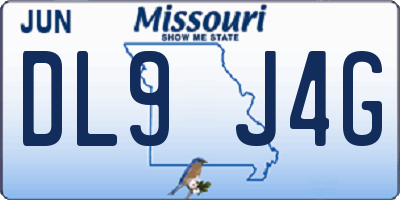 MO license plate DL9J4G