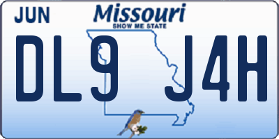 MO license plate DL9J4H