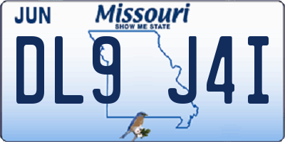 MO license plate DL9J4I