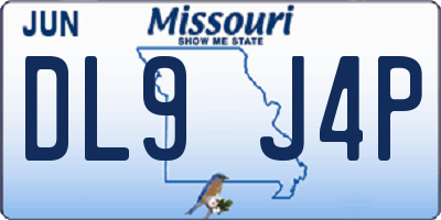 MO license plate DL9J4P