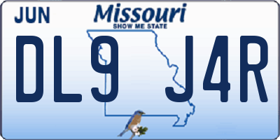 MO license plate DL9J4R