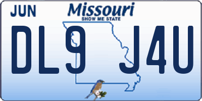 MO license plate DL9J4U