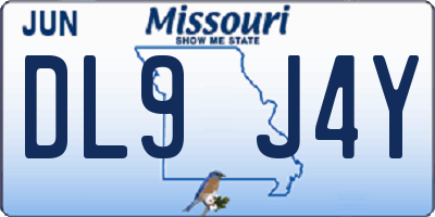 MO license plate DL9J4Y