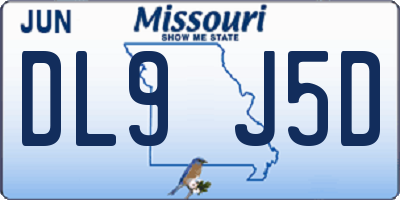 MO license plate DL9J5D
