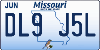 MO license plate DL9J5L
