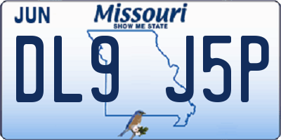 MO license plate DL9J5P