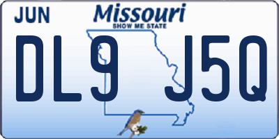 MO license plate DL9J5Q