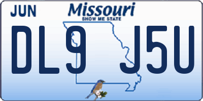 MO license plate DL9J5U